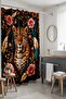 Bathroom Curtain, Roses and Leopard Pattern Shower Curtain, Bathtub Curtain 175X200Cm - 5
