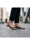 Valley Ethnic Pattern Short Thick Heeled Shoes