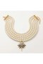 Natural Stone Women's Necklace Glass Pearl Choker Star Steel Gold Detailed Vintage Bohemian Jewelry - 4