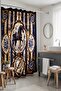 Bathroom Curtain, Navy Blue Noble Horses Patterned Shower Curtain, Bathtub Curtain 175X200Cm - 5