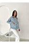 Bli̇tz Pocket Buttoned Denim Jacket Blue - 3