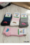 7-8 Years Old Girls' Tedy Patterned Booties Socks, Pack of 12 - 2