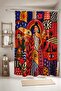 Bathroom Curtain, Ethnic Dressed Woman Patterned Shower Curtain, Bathtub Curtain 175X200Cm