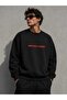 Unisex 3 Thread Threaded 100% Cotton Oversize Hoodless Printed Sweatshirt - 3