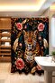 Bathroom Curtain, Roses and Leopard Pattern Shower Curtain, Bathtub Curtain 175X200Cm - 3