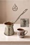 100 ml Traditional Embossed Cast Iron Coffee Pot Induction Compatible 1-2 Person Turkish Coffee Pot - 2