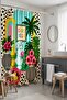 Bathroom Curtain,Greek Statue and Flower Pots Pattern Shower Curtain, Bathtub Curtain 175X200Cm - 5
