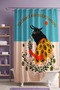 Bathroom Curtain, Romantic Bull Pattern Shower Curtain, Bathtub Curtain 175X200Cm - 2