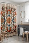 Bathroom Curtain, Embroidered Flowers Patterned Shower Curtain, Bathtub Curtain 175X200Cm - 5