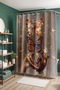 Bathroom Curtain, Hands and Moths Patterned Shower Curtain, Bathtub Curtain 175X200Cm - 4