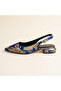 Valley Ethnic Pattern Short Thick Heeled Shoes - 2