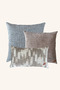 3-Piece Filled Throw Pillow Set Brown Blue Beige