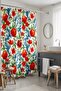 Bathroom Curtain, Pomegranate Garden Patterned Shower Curtain, Bathtub Curtain 175X200Cm - 5
