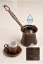 200 ml Traditional Embossed Cast Steel Induction Compatible Turkish Coffee Pot for 3-4 People - 2