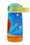 Boy's Basketball Printed 420 ml Steel Flask Thermos with Carrying Strap - Orange Green Basketball 60036 - 2