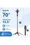 70" Auto Face Tracking Phone Tripod, 360° Rotation, Fill Light & Remote Control for Vlogging - 4