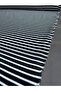 Black and White Horizontal Line Patterned Cotton Ribbed Fabric Double Width 150 cm - by the Meter - Tracksuit Pajamas Dress Blouse Trousers Suit Fabric - 4