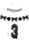 Black Heart Black Star Black Ribbon Balloon Black Number Balloon - Black Banner - Age