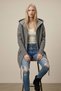 Gret Oversize Soft Textured Hooded Back Skirt Slit and Lace Detailed Low Sleeve Knitwear Women's Cardigan & Jacket - Smoked - 7