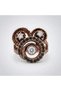 Bronze Women Ring Authentic Copper Jewelry Zircon Spinner Adjustable Vintage - 3