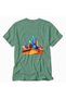 Men's Dubai Futuristic Desert and City Design Back Print - Green - 4