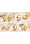 Cutout Gold Hoop Earrings - 2