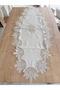 Living Room Set Dowry Set Cream Runner Set 5 Piece Linen Runner Table Console Coffee Table Cover Lady - 2