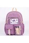 Korean Kawaii Style Boys Girls School Bag with Accessories Girls' and Boys' Backpack Set of 3 - 3