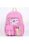 Korean Kawaii Style Boys Girls School Bag with Accessories Girls' and Boys' Backpack Set of 3 - 3