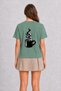 Women's Sumi-E Brushwork Coffee Cup - Back Printed - Green - 2
