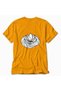 Men's India Lotus Minimal Design Back Print - Yellow - 4