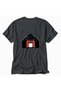 Women's Modern Japanese Style Mountain and Gate Image - Back Print - Smoked - 4