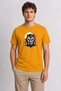 Men's Minimalist Japanese Warrior Graphic Printed Design - Yellow
