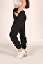 Makentmoda Black Elastic Cotton Jogger Sweatpants - 2