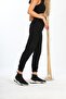 Women's Black Elastic Leg Two Thread Jogger Sweatpants - 6