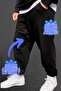 Men's Black Oversize Sweatpants Large Size - 2