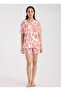 Women's Short Sleeve Shirt Shorts Pajama Set Seashell