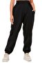 Black Waist Cuff Elastic Economical Soft Women's Sweatpants - 2