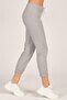 Women's Gray Sweatpants with Elastic Waist and Legs - 3