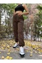 Women's Winter Thick Fleece Lined High Waist Elastic Cuff Basic Jogger Sweatpants - 3