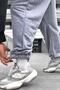 Black Gray Oversized Shalwar Plus Size Wide Leg Elastic Shalwar Gray Oversize Sweatpants - 3