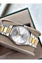 Special Design Silver-Gold Color 3 Atm Slim Case Steel Band Women's Wristwatch 8276Lc - 2