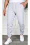 Gray Unisex Elasticized High Waisted Jogger Summer Sweatpants - 5