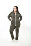 Women's White Striped Plus Size Suit - 3