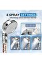 DANEEN 3-Function High Pressure Shower Head - Remove Chlorine, Boost Skin, Reduce Hair Loss - Filtration System - Jet, Rainfall, Massage Purify and Save Water - Includes Teflon Tape & 1.5m Hose - 2