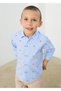 Blue Boy's Patterned Shirt 4146