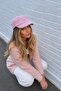 Women's Pink Textured Cap Hat – Short Brim, Adjustable - 6