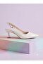 Open Back Short Heeled Classic Stiletto Large Size Shoes - 7