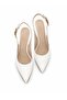Open Back Short Heeled Classic Stiletto Large Size Shoes - 5