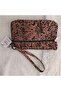 Genuine Lambskin Patterned Design Clutch Handbag with Removable Strap 20X13 cm - 2